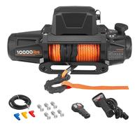 Treuil électrique SucceBuy 10000/12000/13500 lbs 12V DC pour camion et voiture avec câble synthétique de 90 pieds pour remorquage tout-terrain SUV Jeep 10000 lbs