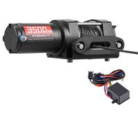 Treuil électrique SucceBuy 1587 kg, treuil à moteur 12 V CC avec câble synthétique de 5,3 mm x 10 m et télécommande filaire, IP55, boîtier en aluminium, treuil électrique pour le remorquage de VTT, no
