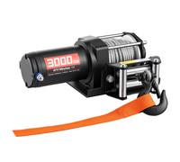 Treuil électrique SucceBuy 3000LBS 12V filaire pour ATV/UTV avec câble en acier de 3/16 po x 39,4 pi, étanche IP55 pour le remorquage hors route 3000lbs