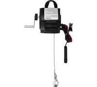 Treuil électrique - Télécommande filaire 12 V - Puissance 300 W - Pour voiture, remorque, camion, bateau - Usage maritime