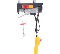 Treuil électrique - Treuil 220 V 50 Hz - Télécommande radio - Moteur 550 W - Capacité de charge 125–250 kg - Hauteur de levage 6–12 m - Câble simple/double