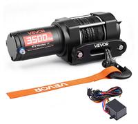 Treuil électrique VEVOR 1 587 kg, treuil à moteur 12 V CC avec câble synthétique de 5,3 mm x 10 m et télécommande filaire, IP55, boîtier en aluminium, treuil électrique pour le remorquage de quads, no