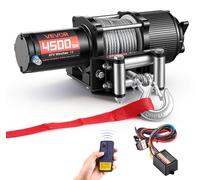 Treuil électrique VEVOR 2041 kg, treuil à moteur 12 V CC avec câble en acier de Φ5,8 mm x 12 m, télécommande sans fil et filaire, IP55, treuil électrique pour le remorquage de quads, de véhicules util