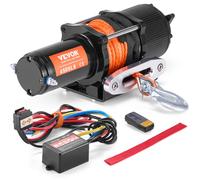VEVOR Treuil électrique VTT UTV 2041 kg 12 V CC - Corde synthétique 12 brins Φ0,6x1188,7 cm, IP55