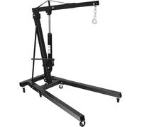 Treuil hydraulique, palan pliable de 2 tonnes, plage de levée de 0 à 2,1 mètres, système de levage pour camion grue, palan de levage pour atelier, moteur de levage (noir)