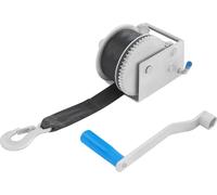 Treuil manuel, force de traction 1500 kg, 3 rapports de transmission, argent, corde de 75 m