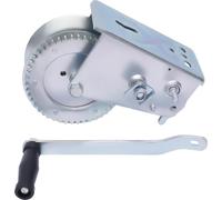 Treuil manuel - Manuelle à deux vitesses 4:1/8:1 - Câble en acier de 10 m - Force de traction max. 1 588 kg - Pour remorques de bateau - Usage intensif, en acier avec poignée en caoutchouc