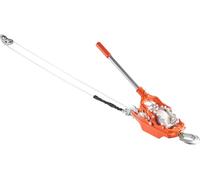 Treuil manuel SucceBuy avec une capacité de charge de 3 tonnes, construction en acier moulé, 2 crochets de sécurité, corde en polyester de 10,6 m, poignée ergonomique et 2 cliquets, treuil à levier ma