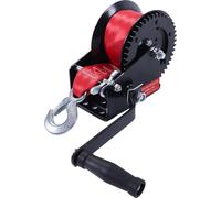 Treuil pour remorque de bateau haute performance 1600LBS, portable, àmanuelle, avec sangle de 26 pieds x 2 pouces, cliquet à 2 voies, rapport de transmission 4,1:1, àmanuelle