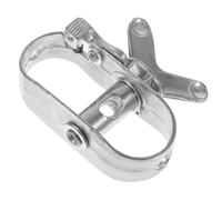 Treuil Tendeur de Câble pour Couverture de Piscine hors Sol en Métal | Poignée Ergonomique en Aluminium Argenté, Cliquet Anticorrosion, Fixation Sûre par Pluvieux ou Neigeux