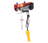 Treuille électrique - Treuilles électriques avecpar câble - 1300 W - 220 V - Capacité de 800 kg en double brin / 400 kg en simple brin - Hauteur de levée de 12 mètres - Rouge