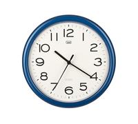 Trevi 3301 - Horloge Murale à Quartz, Ronde et silencieuse - 25cm - Bleu