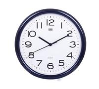 Trevi Horloge murale 3301 – à quartz, ronde et silencieuse – 25 cm, noir