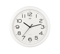 Trevi OM 3301 Horloge Murale à quartz avec Mouvement de Balayage Silencieux |Diamètre 24 cm | Blanc | Plastique | Ronde