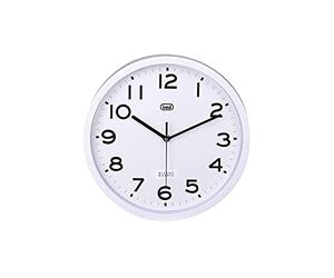 Trevi Om 3302 S Horloge Murale, diamètre 30 cm, Mouvement Silencieux Balayage, Blanc