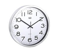 Trevi Om 3318 S Horloge Murale en Acier, diamètre 30 cm, argenté