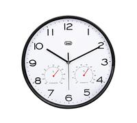 Trevi Om 3510 T Horloge Murale avec thermomètre et hygromètre, diamètre 30 cm, Mouvement Silencieux de Balayage