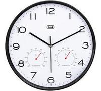 Trevi Om 3510 T Horloge Murale avec thermomètre et hygromètre, diamètre 30 cm, Mouvement Silencieux de Balayage