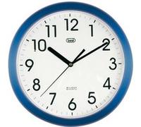Trevi Horloge murale 3301 - à quartz, ronde et silencieuse - 25 cm - Bleu