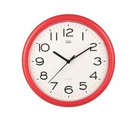 Trevi OM3301 Horloge Murale Ronde à Quartz avec Mouvement de Balayage Rouge Diamètre 25,5 cm