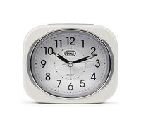 Trevi Réveil de Chevet/de Voyage Rétro avec rétro-éclairage LED et trotteuse silencieuse Plastique, Plastique, Blanc, 10x3.6x8 cm