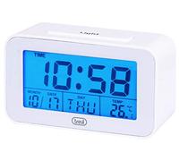Trevi SLD 3P50 Horloge numérique thermomètre, Grand écran LCD rétro-éclairé, réveil programmable, Fonction Snooze, Blanc, Unique