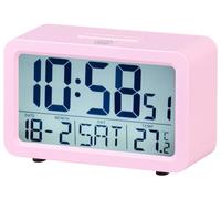 Trevi SLD 3P60 Horloge numérique avec Grand écran rétroéclairé et thermomètre, réveil programmable, Fonction Snooze et Fonction minuteur, Rose