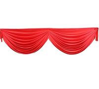 TRgqify-KM Tissu drapé Swag en Soie glacée, for Nappe, Jupe, décoration de Rideau d'arrière-Plan de Mariage (Color : Red, Size : 3M Long)
