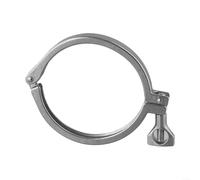 Tri collier de serrage sanitaire en acier inoxydable de 3,8 à 10,2 cm pour connexions de tubes de virole - SS304 poli robuste pour brasserie, vinification, transformation des aliments, produits