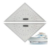 Triangle pour dessin, échelle architecturale et nautique en acrylique, 2 pièces | Ensemble de règles triangulaires de 30 cm pour tracer des cartes nautiques - Pour bateaux, yachts, bateaux