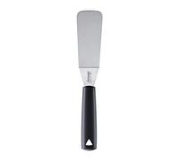 triangle Spatule Coudée Inox 12 cm - Palette de Cuisine | Acier inoxydable Solingen, manche ergonomique noir - idéale pour pâtisserie, glaçage et dressage