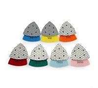 Triangles de polissage à sec de 90 mm pour disques de ponçage diamant pour granit, marbre, béton, grain 50# à 3000# (grain 100)