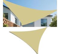Triangulaire Voiles Ombrages 6x6x4M Imperméable Bache Ombrages Toiles D'ombrages Filet Ombrages Protection Solaire Polyester pour Jardins Balcons Terrasses avec Anneau D et Cordons Sable