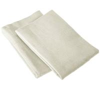 Tribeca Living Doux 170-gsm Flanelle de Coton Taie d'oreiller, Ivoire, King