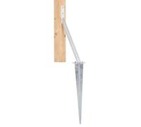 TRIBECCO® Ancre tempête à enfoncer, 1 pièce, 590 x 320 x 535 mm, ancre à enfoncer avec piquet pour stabiliser les clôtures et les murs brise-vue, galvanisée à chaud, pour l'intérieur et l'extérieur