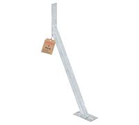 TRIBECCO Lot de 4 ancrages tempête à fixer - 590 × 320 × 535 mm - Ancrage coupe-vent en acier galvanisé à chaud pour stabiliser les clôtures, palissades et abris de jardin pour l'intérieur et