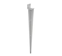TRIBECCO® Support de poteau universel à enfoncer L (60 x 540), support de poteau galvanisé à chaud, manchon à enfoncer, douille de sol, poteaux, ancrage en acier argenté