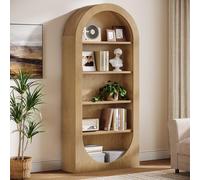 Tribesigns Bibliothèque, Étagère à 5 Niveaux avec Arches, 180 cm Meuble de Rangement en Bois pour Salon, Bureau, Chambre