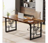 Tribesigns Bureau, Bureau d'étude pour Ordinateur Portable 160 cm,Table de Bureau pour Le Bureau,la Chambre à Coucher,Marron