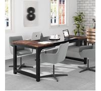 TRIBESIGNS Bureau d'ordinateur, Table de Bureau Informatique Gaming-Travail-d'Étude, 180 x 80 x 75 cm, Marron Rustique