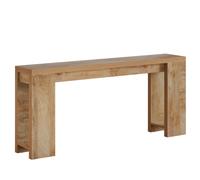 TRIBESIGNS Console d'entrée rustique en bois de chêne clair - 160 x 29,5 x 85 cm