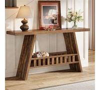 Tribesigns Farmhouse Table console rustique de 160 cm avec rangement marron Marron G
