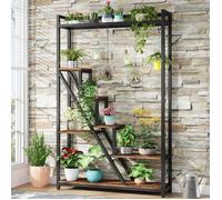 Tribesigns Support pour plantes d'intérieur à 7 niveaux,Grande étagère en métal de 180 cm pour jardin, balcon, salon
