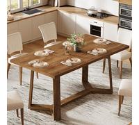 Tribesigns Table à manger pour 4 à 6 personnes - 120 x 80 cm - Table à manger moderne en MDF avec aspect massif - Table de cuisine rectangulaire - crée une atmosphère de vie confortable
