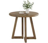 Tribesigns Table à Manger Ronde pour 4 personnes, 80 x 80 x 75 cm, Table de Cuisine Rustique, Marron