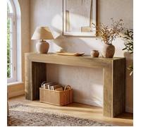 Tribesigns Table Console,160×30×85 cm,Table d'Entrée avec Pieds en Forme de Colonnes Romaines,Pour Couloir,Entrée,Salon,Marron