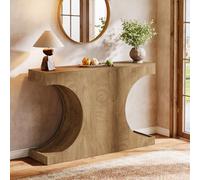 Tribesigns Table console de ferme - 105 cm - Table de couloir étroite avec pieds en forme de C - Table de canapé rustique - Table d'entrée en bois pour couloir, salon, entrée, design industriel