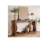 Tribesigns Table console de ferme de 160 cm avec rangement pour entrée, salon, marron Marron G
