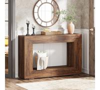Tribesigns Table Console d'Entrée, 120 x 30 x 83.5cm, Table d'Appoint pour Couloir et Salon avec Espace de Rangement, Marron Rustique