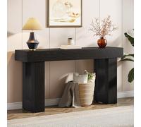 Tribesigns Table Console rectangulaire de 160 cm de Long, Table Basse derrière Le canapé pour entrée, Couloir, Salon (Noir)
